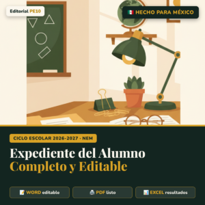 Expediente del Alumno 2026-2027 EDITABLE (Word + PDF)