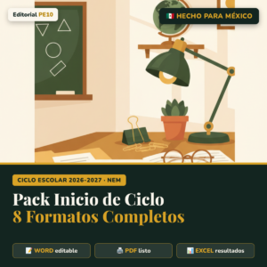 Pack Inicio de Ciclo 2026-2027 · Los 8 Formatos de Gestión Docente