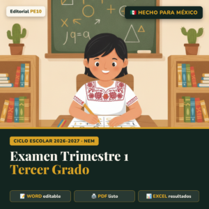 Pack Exámenes Primer Trimestre 2026-2027 · 1° a 6° Grado