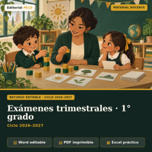 Exámenes trimestrales 1.er grado · 2026–2027