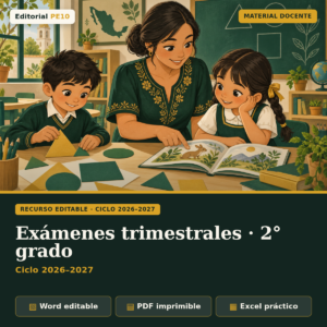 Exámenes trimestrales 2.º grado · 2026–2027