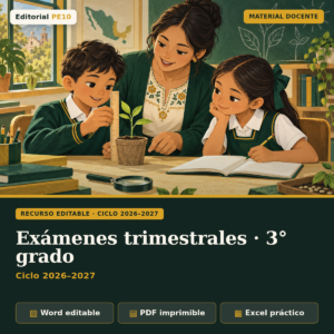 Exámenes trimestrales 3.er grado · 2026–2027