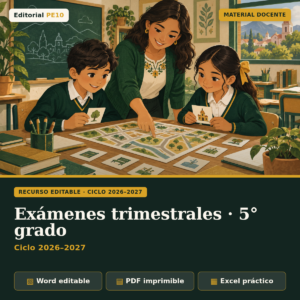 Exámenes trimestrales 5.º grado · 2026–2027