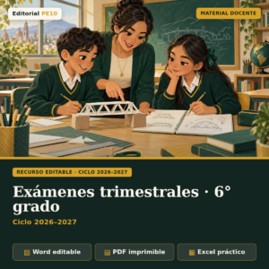 Exámenes trimestrales 6.º grado · 2026–2027